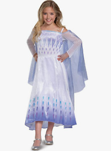 Girl's Deluxe Disney Frozen 2 Snow Queen Elsa Dress Costume Size S