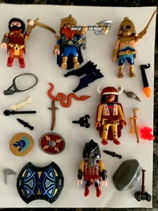 Playmobil Lot of Knights, Dwarfs, Indian, Soldier, Shields, Weapons, Snake, Rat - Picture 1 of 5