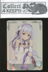 Goddess Story CCG Emilia SR NS-2M08SR-01 RE: Zero Textured Holo Nrmt - Picture 1 of 2