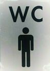 Wc Male Female Handicap Door Sign Bathroom Adhesive Aluminium 7 * 10 Cm