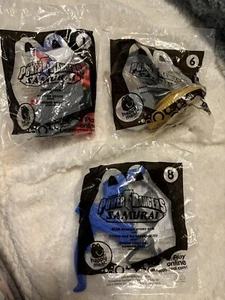 McDonald's 2011 Saban's POWER RANGERS Samurai ** New in Package Lot Of 3 #1,6,8 - Picture 1 of 5