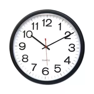 Universal 11381 13.5" Round Indoor/Outdoor Wall Clock - Black Case New - Picture 1 of 3