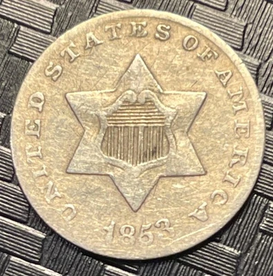 1853, 3 Cent Silver Piece - Image 1 of 2