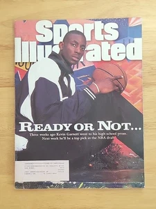 June 26, 1995 Sports Illustrated Kevin Garnett Rookie Cover Ready Or Not - Picture 1 of 12