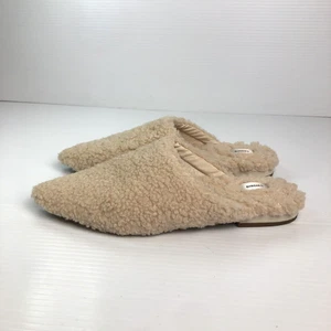 Birdies The Lark Ivory Slide Mules Flats Slippers Womens 9.5 Faux Fur Shearling - Picture 1 of 10