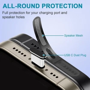 4pack Dustproof Type C Port Cover for iPhone 15 / 16 Phone Accessories - Zdjęcie 1 z 7