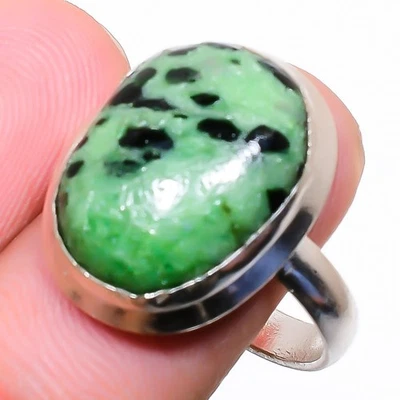 Ruby Zosite Gemstone Handmade 925 Sterling Silver Jewelry Ring Size 8 A610 - Image 1 of 2