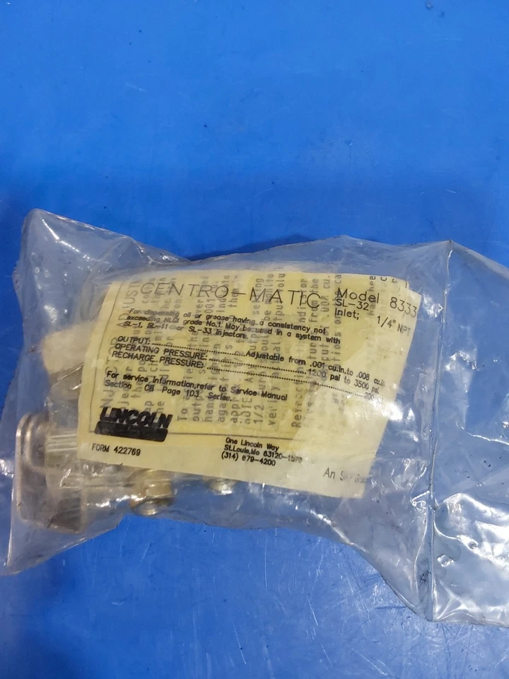 林肯 83336 Centro-Matic SL-32 单润滑脂喷射器组件 — 第 1/4 张图片