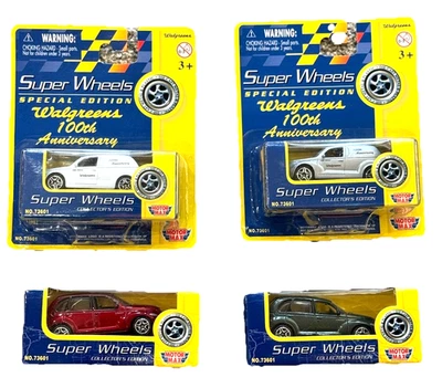 Walgreens 100 Aniversario PT Cruiser Super Ruedas Diecast Lote de 4 Coches Foto 1 de 4