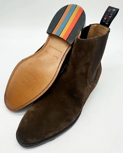 BOTAS/ZAPATOS PAUL SMITH PULL ON CUERO/GAMUZA MARRÓN NUEVO CON ETIQUETAS TALLA: UK9 EU43 US10 - Imagen 1 de 21