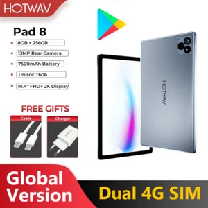 HOTWAV Pad 8 Dual 4G Tablet 10.4'' 2K Display 8GB+256GB 13MP 7500mAh Android 13 - Picture 1 of 18