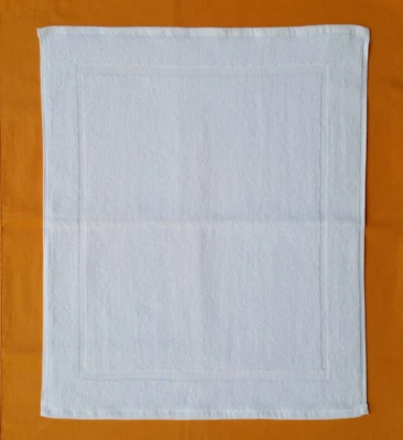 MARIELLA BRUNI TAPPETO TAPPETINO SCENDIDOCCIA BAGNO 100% COTONE MORBIDA SPUGNA BIANCO HOTEL B&B