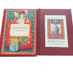 Lesley Anne Ivory's Christmas Cats book and sleeve hardback 1991 - Foto 1 di 13