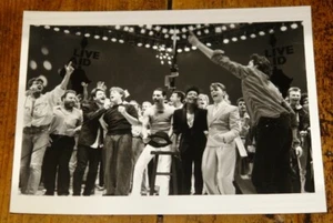 U2 QUEEN BOWIE BEATLES LIVE AID ORIGINAL 1985 PRESS PROMO PHOTO W/ CREDIT STAMP - Picture 1 of 2