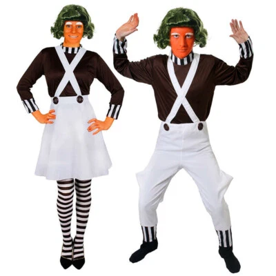 ADULTS FACTORY WORKER COSTUMES MENS LADIES CHOCOLATE SCHOOL BOOK DAY FANCY DRESS - Image 1 of 4