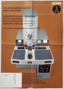 Print Ad ZEISS EM 9 S-2 ELECTRON MICROSCOPE Brochure Poster 1970 - Picture 1 of 18