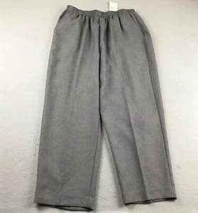 Alfred Dunner Pants Womens 18W Gray Classic Fit Elastic Waist Capris Pull On NWT - Picture 1 of 11
