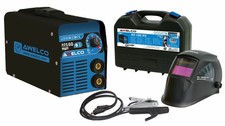 Awelco saldatrice ad inverter arco valigetta kit saldatura + casco elettronico
