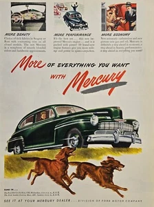 1946 VINTAGE PRINT AD - MERCURY CAR AD - MORE OF EVERYTHING YOU WANT W/ MERCURY - Picture 1 of 1