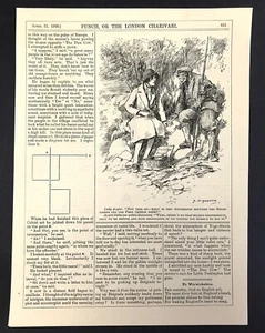 Sporting humour fishing Whats the Difference? Punch cartoon print 1922 - Picture 1 of 2