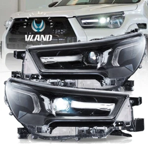 VLAND FULL LED Projector Headlights for 2021-2024 Toyota Hilux Revo Front Lamps - Picture 1 of 12