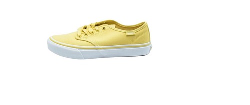 Sneakers Vans gialle donna micro occhielli Camden a righe scarpe da ginnastica stringate
