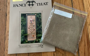 Fanci That "Folk Art Santa n' Tree" crosstitch pattern with MATERIAL INCLUDED! - Picture 1 of 1