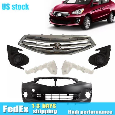 Front Bumper/Grille/Fog Lamp Cover/Bracket Fits 2017-20 Mitsubishi Mirage G4 - Image 1 of 4