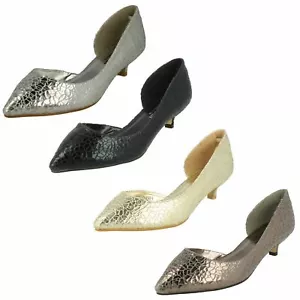 Ladies Savannah Cut Out Side 'Kitten Heel' - Picture 1 of 37