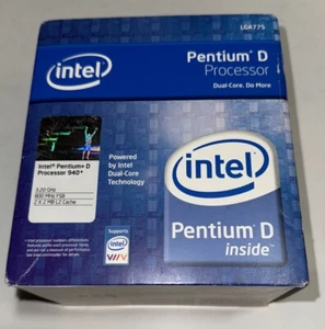 PENTIUM D PROCESSOR 940+ 3.2GHz 2X2 L2 CACHE LGA775 P/N BX80553940SL95W - Picture 1 of 4