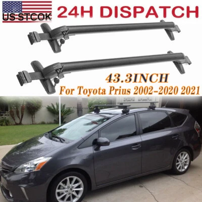 2Pcs Car Roof Rack Cross Bar Top Luggage Carrier For Toyota Prius 2002-2020 2021 Foto 1 de 4