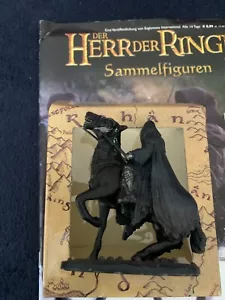 Herr der Ringe Sammlerfigur Nazgûl Pferd Blei Figur handbemalt + Heft 2 NEU OVP - Bild 1 von 12