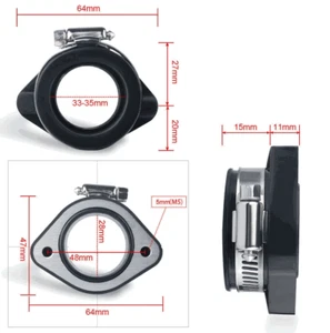 Intake Manifold Boot For PWK 24 26 28 30 PE24 P26 P28 Carburetor Flange Adapter - Picture 1 of 3