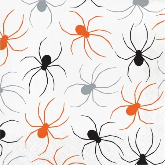 Humorous Halloween Lunch Paper Napkins 16 Pack Spider Halloween Tableware - Image 1 of 1