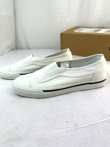 Vtg LL Bean Womens 8 1/2M White Canvas Shoe Slip On Sneakers Box NOS Deck FrShp - Picture 1 of 11