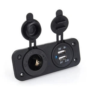 Dual USB Car Cigar Lighter Socket Splitter 12V Charger Power Adapter Outlet - Picture 1 of 7