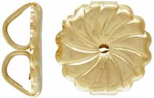 10 Stück. 14 Karat Gold Gefüllte große Premium Ohrring Rücken (9,2 x 9,4 mm Erdnüsse) - Bild 1 von 1