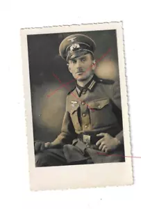 Nr-54781 Porträt Foto PK 2,WK Deutscher Soldat Schirmmütze - Bild 1 von 2