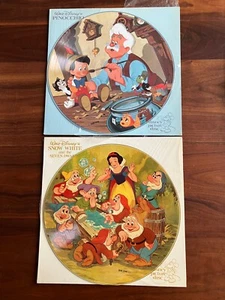 Disney Snow White Pinocchio Vinyl LP Picture Disc Pls Read - Foto 1 di 5