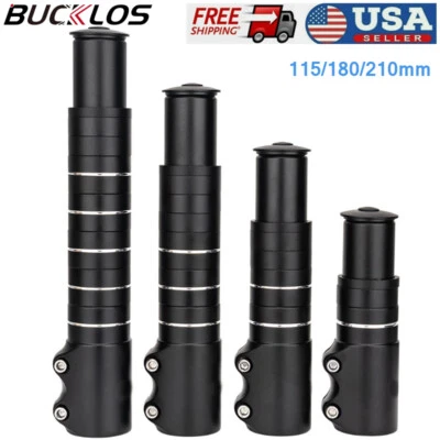 Handlebar Front Fork Stem Riser Extender 70/115/180/210mm Extension Head BUCKLOS - Image 1 of 4