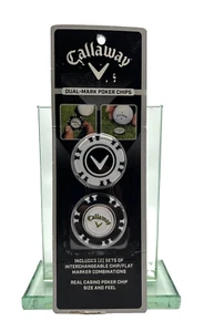 Nuovo chip poker Callaway Golf Dual Mark con pennarello a sfera magnetico 2 pezzi - Foto 1 di 2