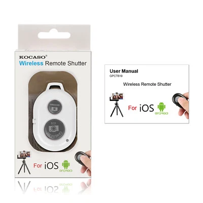 Obturador de cámara selfie con control remoto inalámbrico para monopie iPhone XR XS 8 Samsung Foto 1 de 4