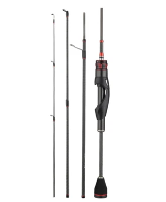 4 Sections Travel Fishing Rod 1.3M 1.5M 1.65M Carbon Fiber Spinning Casting Rods - Image 1 of 4