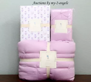 NUOVO set lenzuola Pottery Barn bambini AUDREY doppia trapunta + finta + Keira LILLA prugna lavanda - Foto 1 di 1