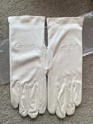 New Authentic Cartier Jewellery Jewelry Watch Glove Gloves Product Care Ivory M - Image 1 of 4