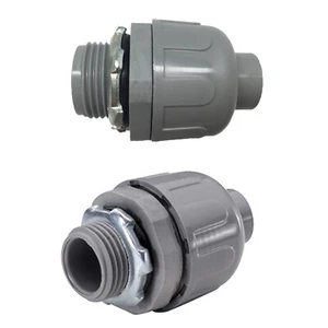 Box of 1/2"  Non-Metallic Liquid Tight Electrical Conduit Straight Fittings - Picture 1 of 4