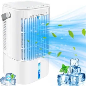 Tragbares Klimagerät Mobiler 5-in-1 Mini Ventilator Verdunstungskühler und Luftbefeuchter - Bild 1 von 7