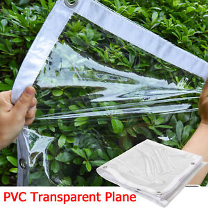 Wasserdichte Plane Abdeckplane Transparent Mit Ösen 350g/m² PVC-Kunststoffplane