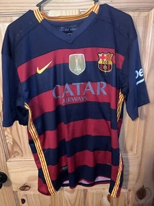 BARCELONA 2014 2015 HOME FOOTBALL SHIRT SOCCER JERSEY NIKE Size XL - Picture 1 of 8