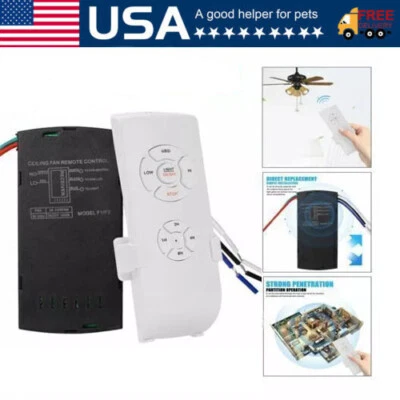 Universal Ceiling Fan Lamp Light Remote Control Receiver Kit Timing Wireless 15M - Image 1 of 4